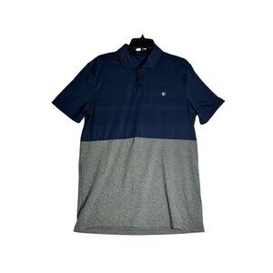 Asher Golf Blue Grey Polo Shirt Mens Medium